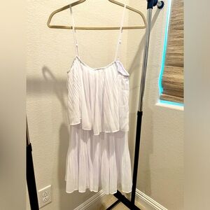 White flowy romper